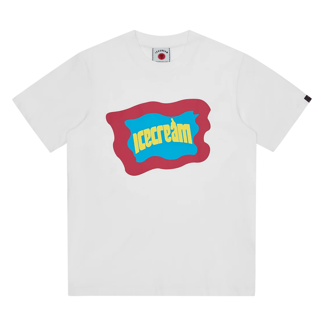 ICECREAM Block Logo T-Shirt 'White' — XXS — Front View