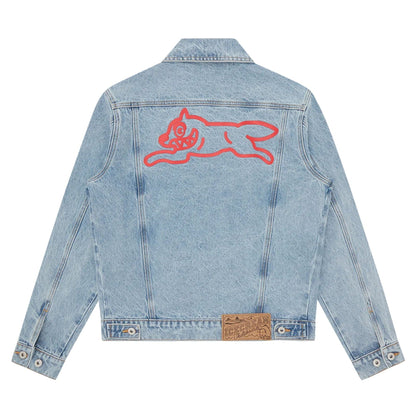 ICECREAM Running Dog Denim Trucker Jacket 'Light Wash Blue' — XXS — Side View