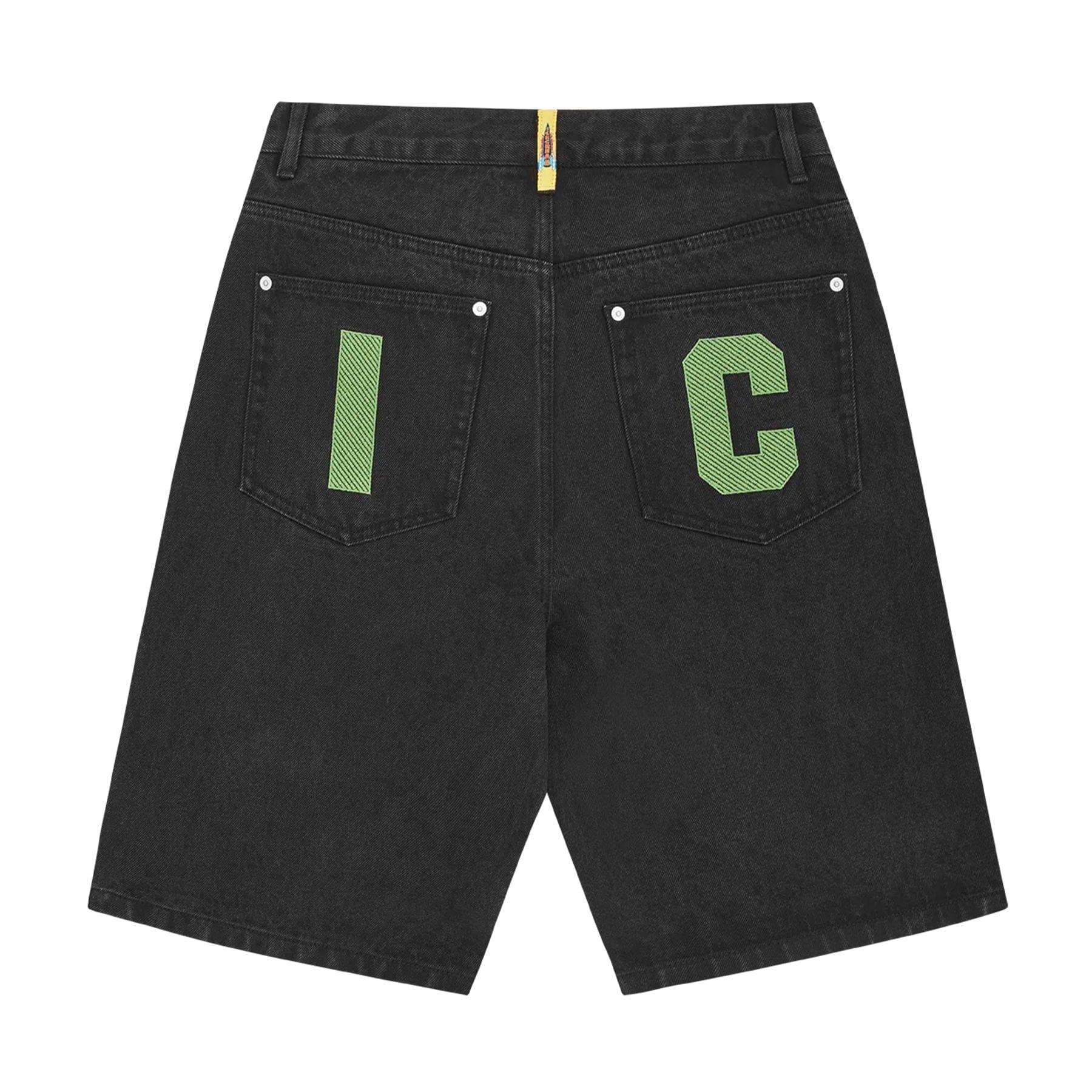 ICECREAM Running Dog Denim Shorts 'Black Denim' — XXS — Side View