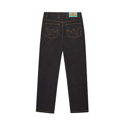 ICECREAM Running Dog Double Scoop Denim Pants 'Black' — XXS — Side View