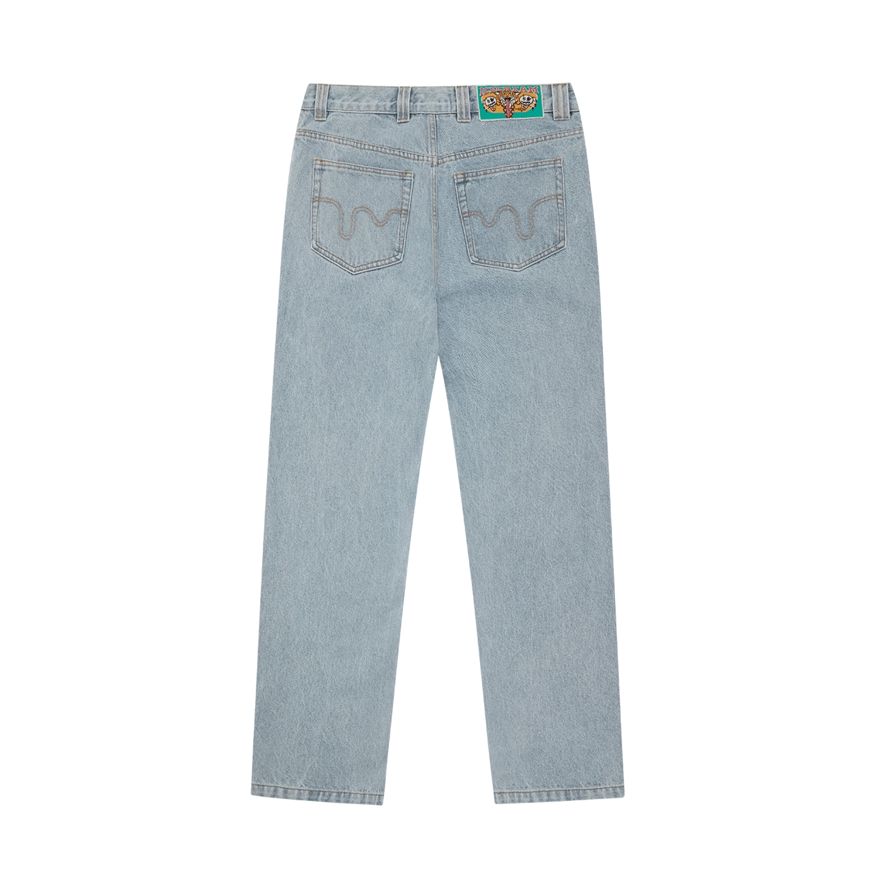 ICECREAM Running Dog Double Scoop Denim Pants 'Heavy Wash Blue' — XXS — Side View