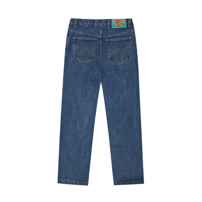 ICECREAM Running Dog Double Scoop Denim Pants 'Mid Wash Blue' — XXS — Side View