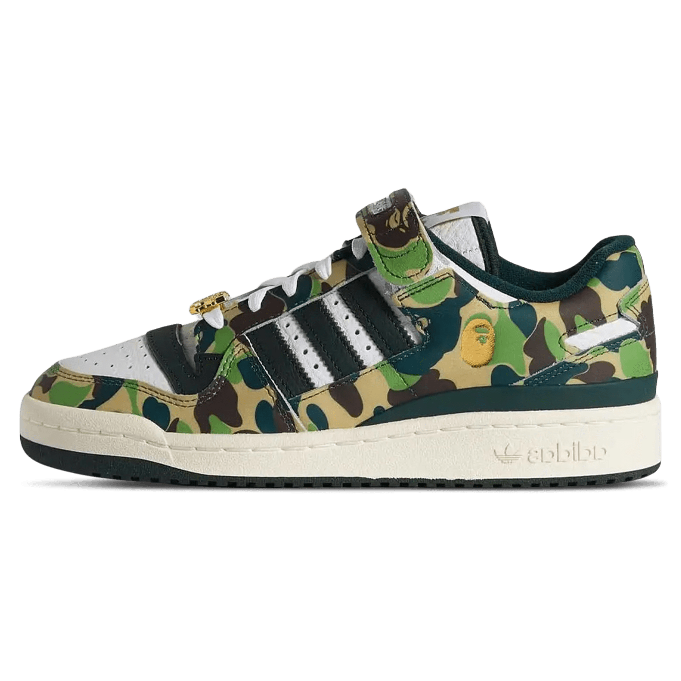 Adidas Forum Low 84 x BAPE '30th Anniversary - Green' — UK 3.5 | EU 36 | US 4 — Front View