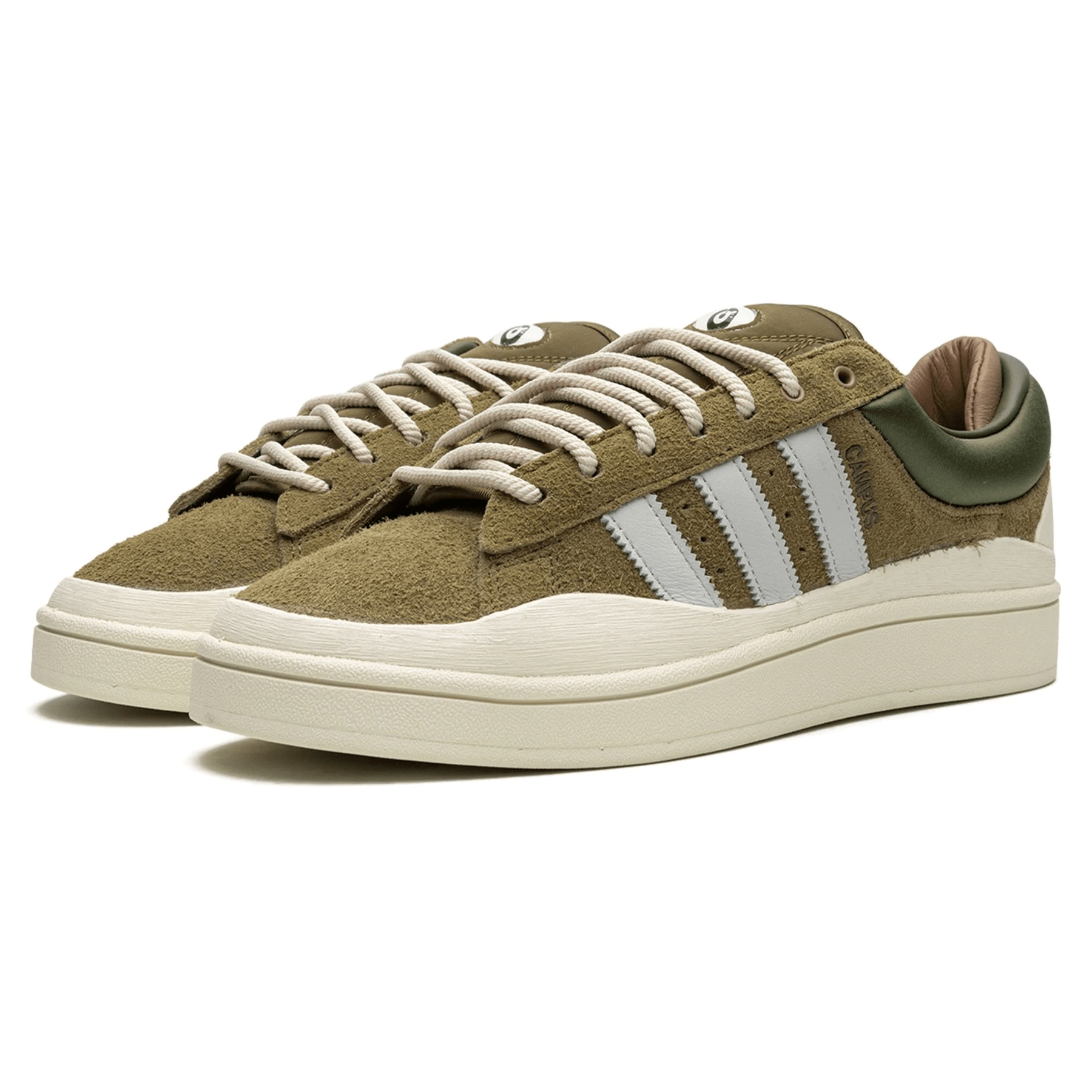 Bad Bunny x adidas Campus 'Wild Moss' — UK 3 | EU 35.5 | US 3.5 — Side View