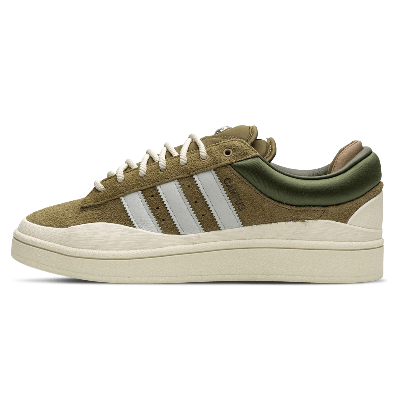 Bad Bunny x adidas Campus 'Wild Moss' — UK 3 | EU 35.5 | US 3.5 — Front View
