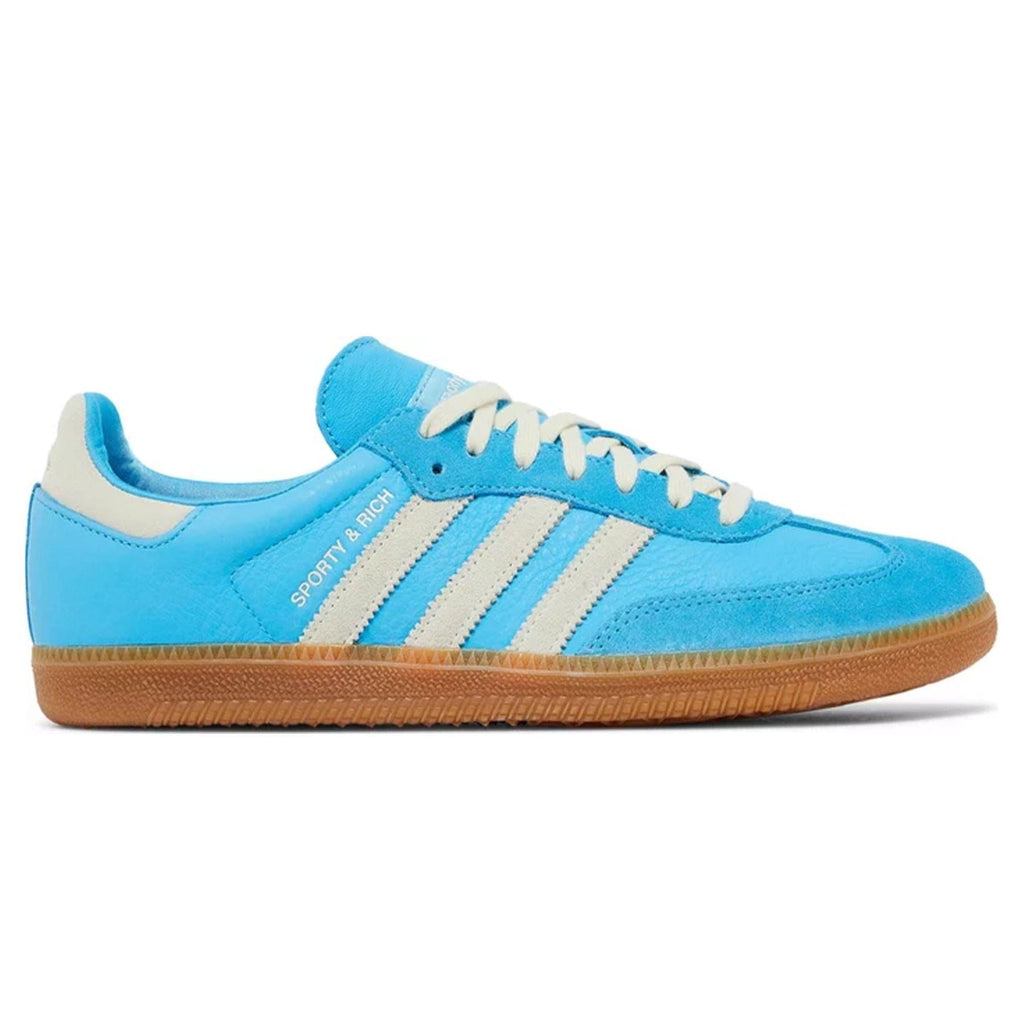 Sporty & Rich x Adidas Samba OG 'Blue Rush' — UK 3.5 | EU 36 | US 4 — Side View