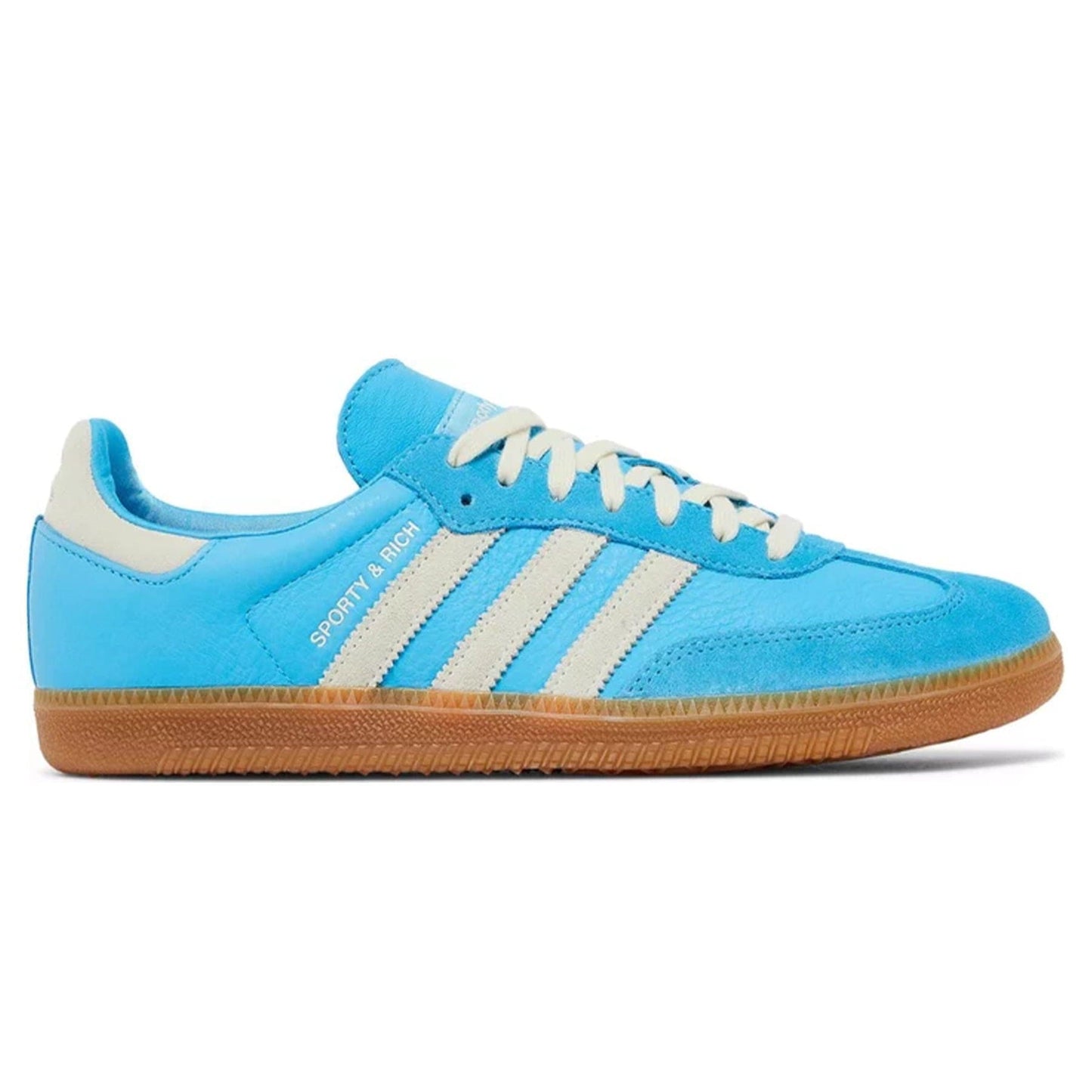 Sporty & Rich x Adidas Samba OG 'Blue Rush' — UK 3.5 | EU 36 | US 4 — Side View