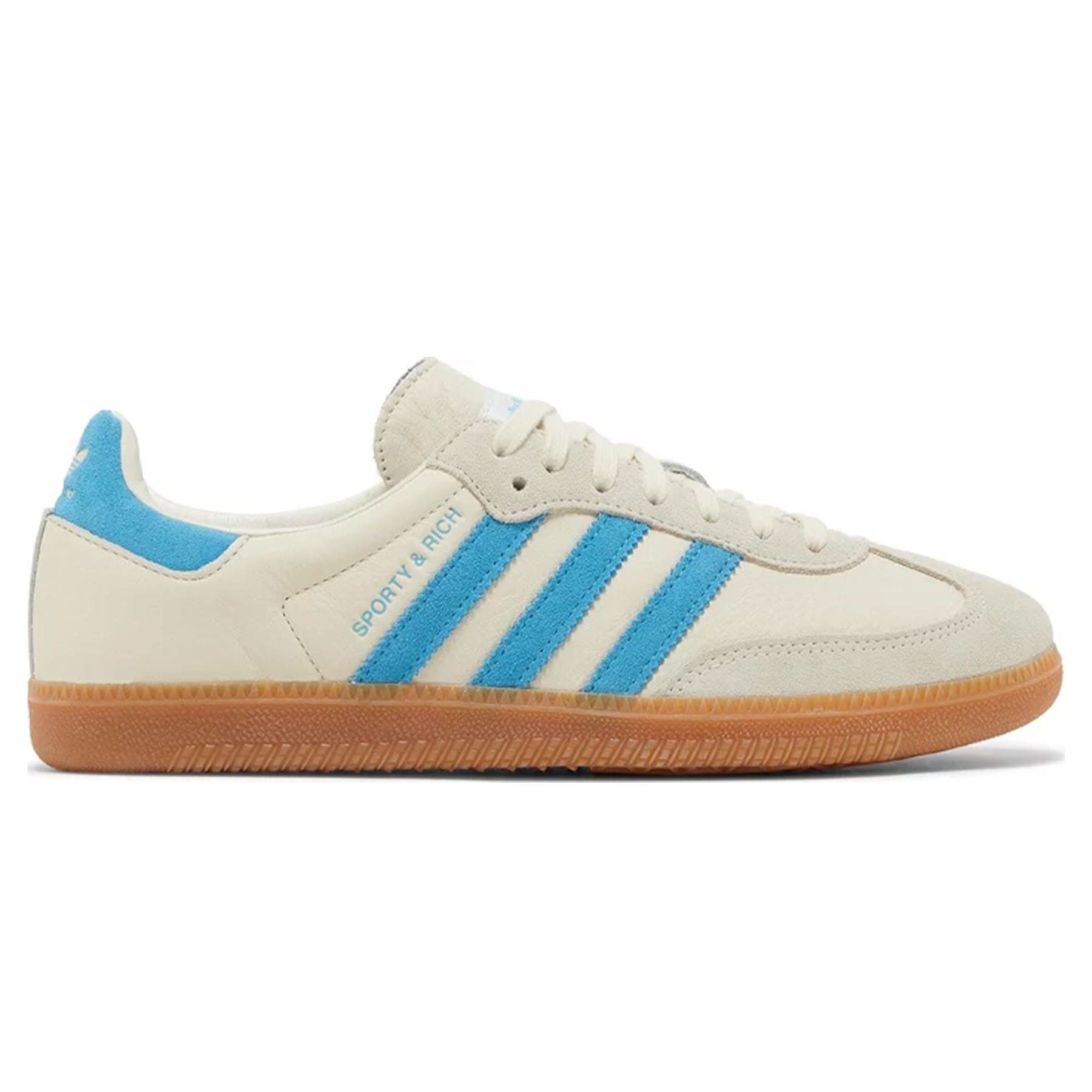Sporty & Rich x Adidas Samba OG 'Cream Blue' — UK 3.5 | EU 36 | US 4 — Side View