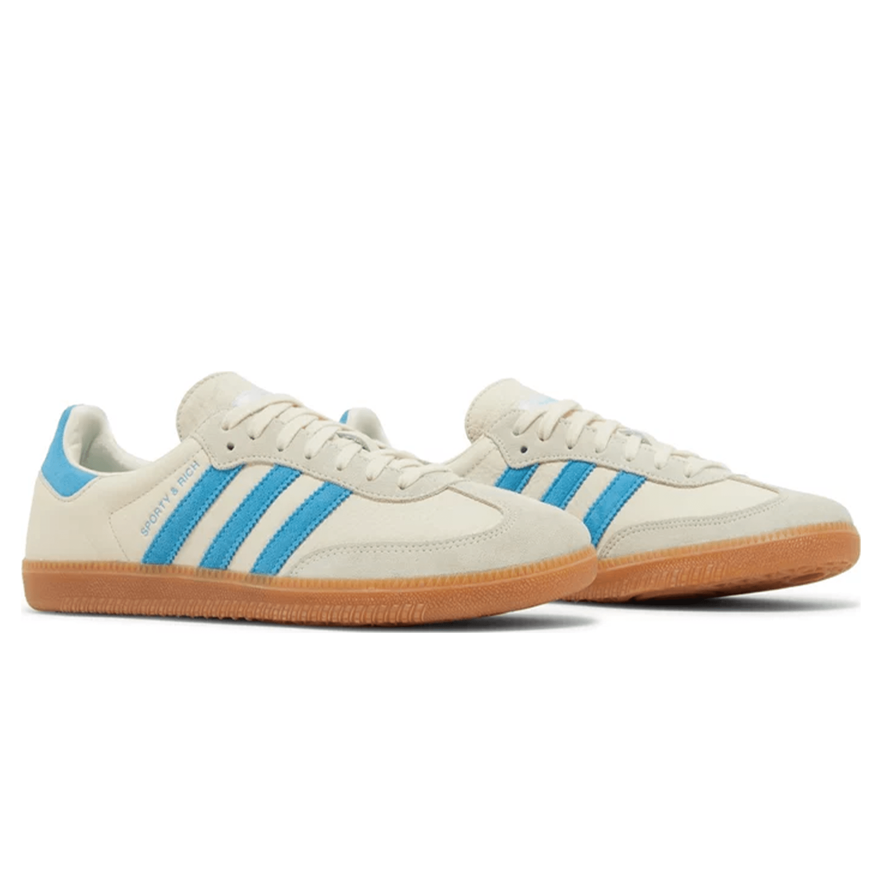 Sporty & Rich x Adidas Samba OG 'Cream Blue' — UK 3.5 | EU 36 | US 4 — Back View