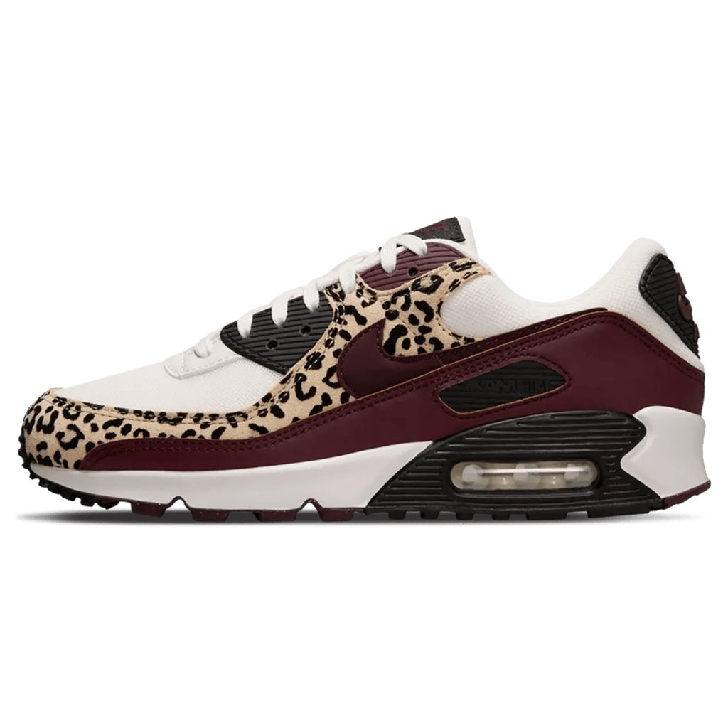 Nike Air Max 90 Wmns 'Burgundy Leopard' — UK 2.5 | EU 35.5 | US 5 — Front View