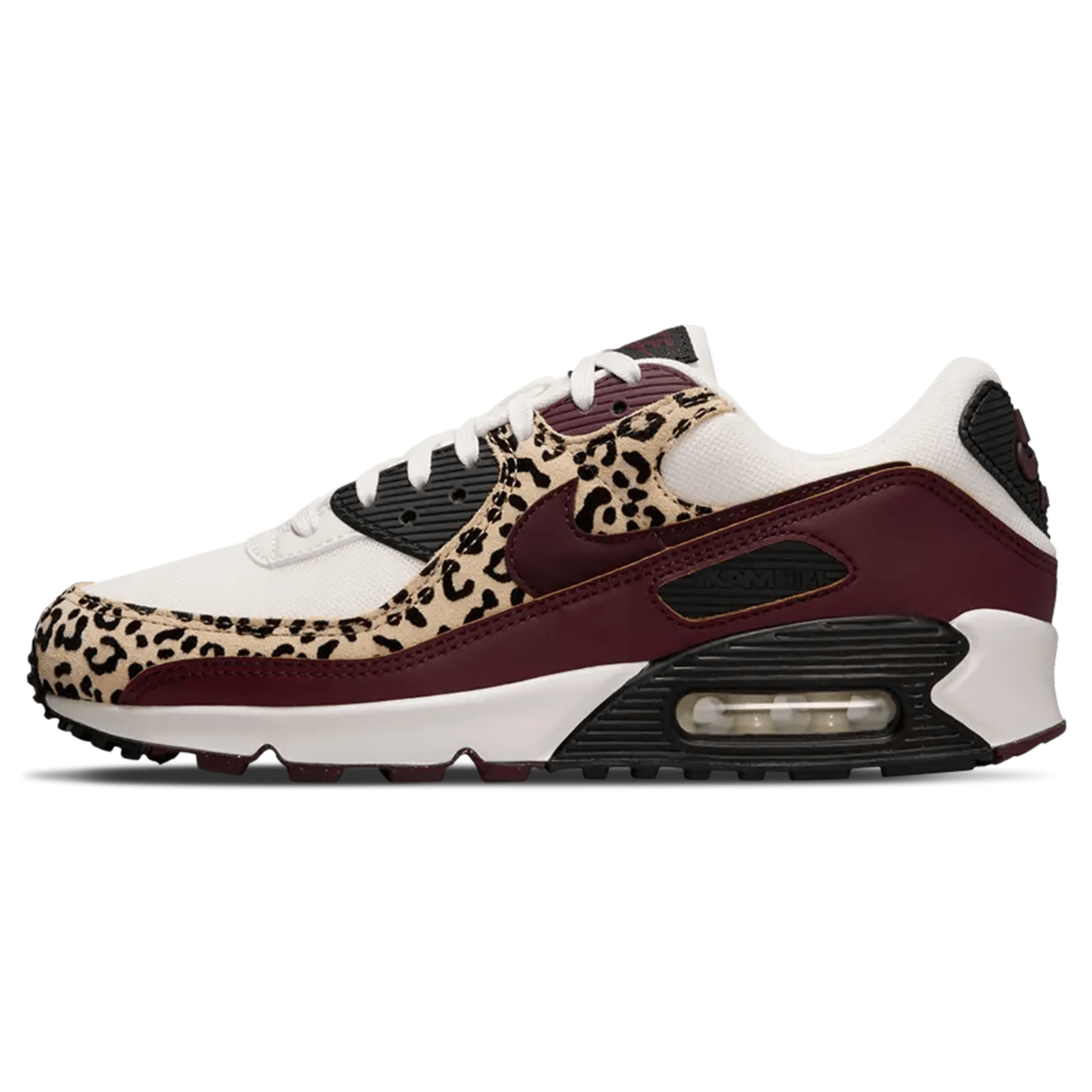 Nike Air Max 90 Wmns 'Burgundy Leopard' — UK 2.5 | EU 35.5 | US 5 — Front View
