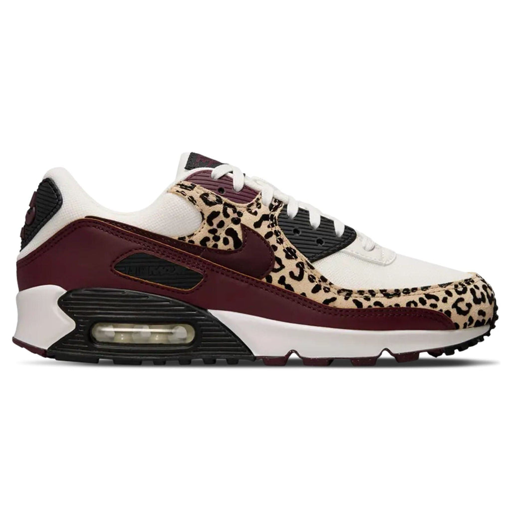 Nike Air Max 90 Wmns 'Burgundy Leopard' — UK 2.5 | EU 35.5 | US 5 — Side View