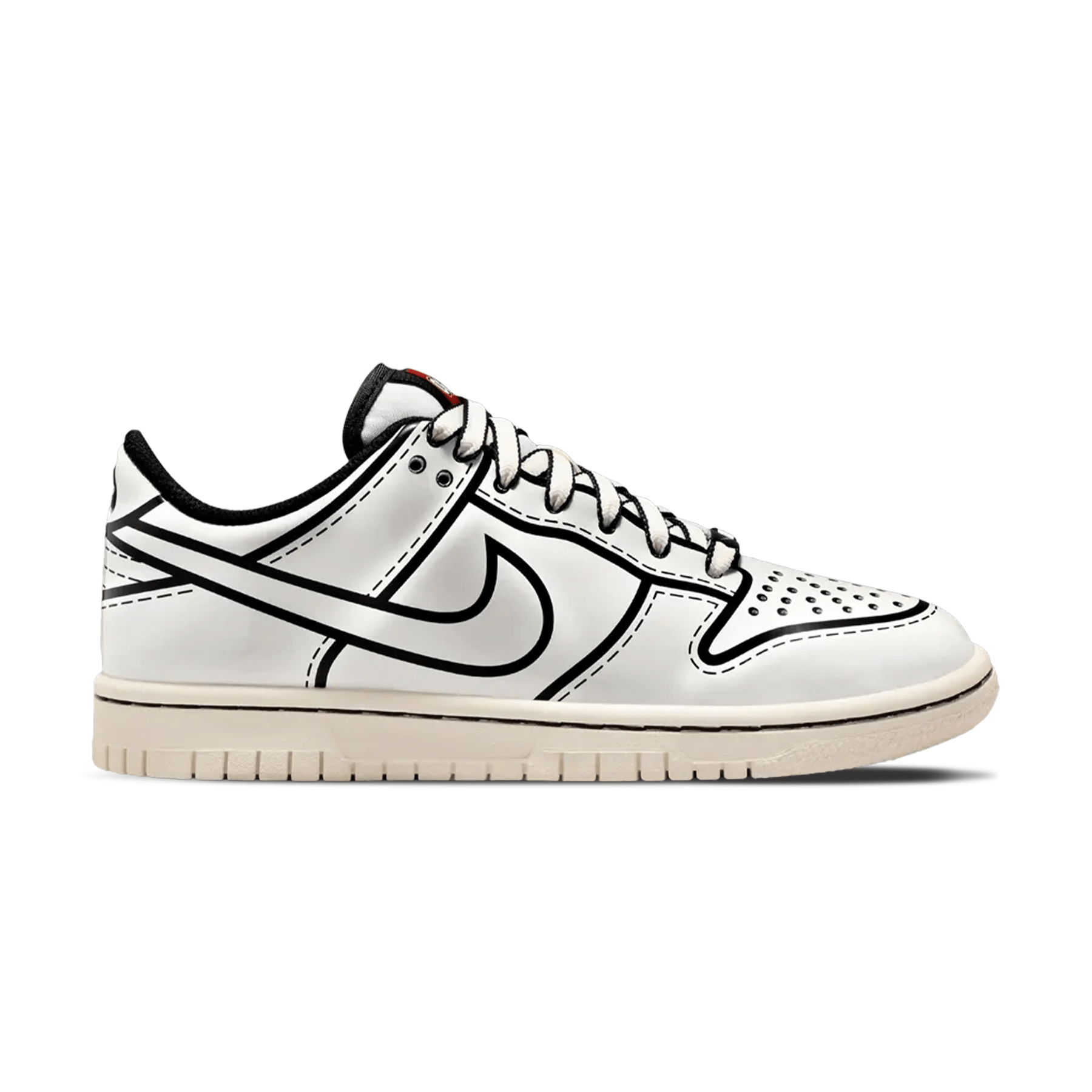LEGO x Nike Dunk Low GS 'Sail' — UK 13.5 | EU 32 | US 1Y — Side View