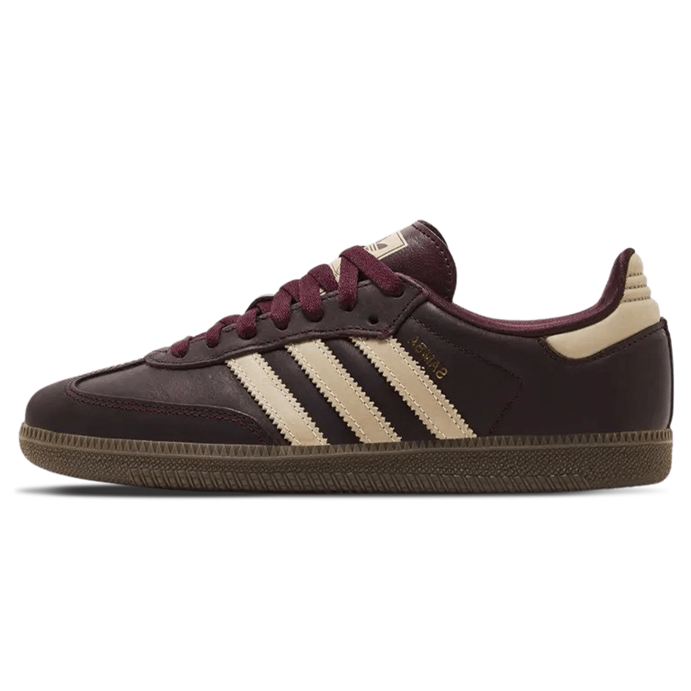 Adidas Samba OG Wmns 'Maroon Crystal Sand' — UK 3.5 | EU 36 | US 5.5 — Front View
