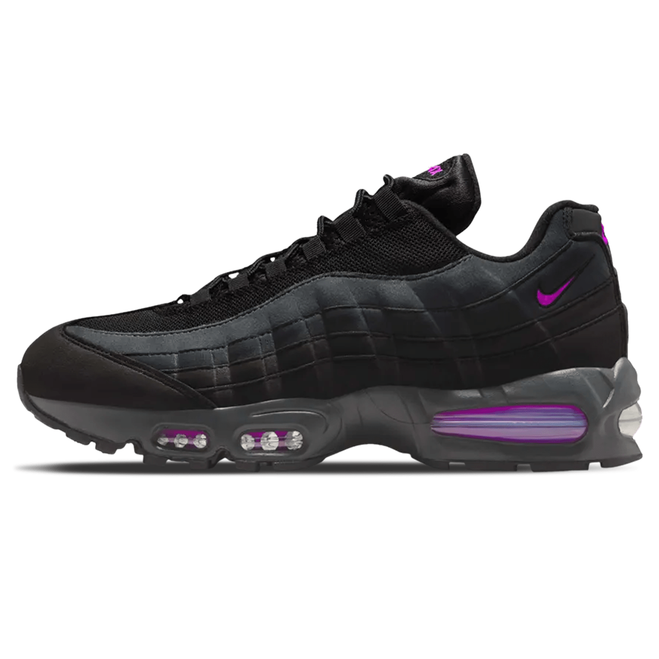 Nike Air Max 95 OG 'Black Vivid Purple' — UK 3 | EU 35.5 | US 3.5 — Front View