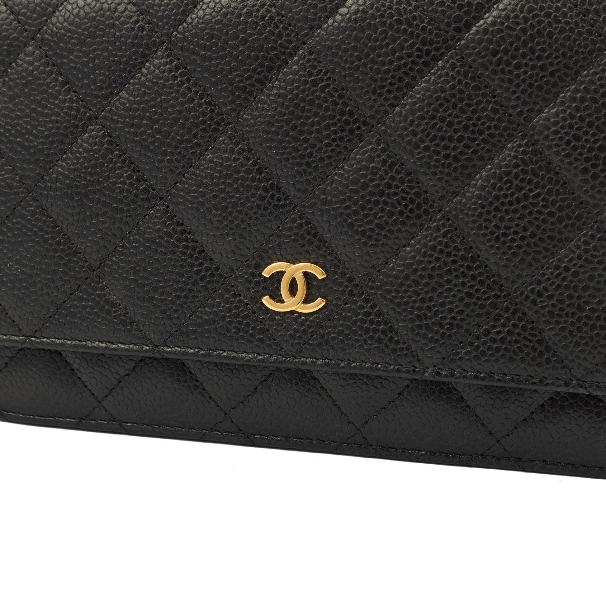 Chanel Cross Body Wallet on Chain in Black, Caviar Leather — Lifestyle View