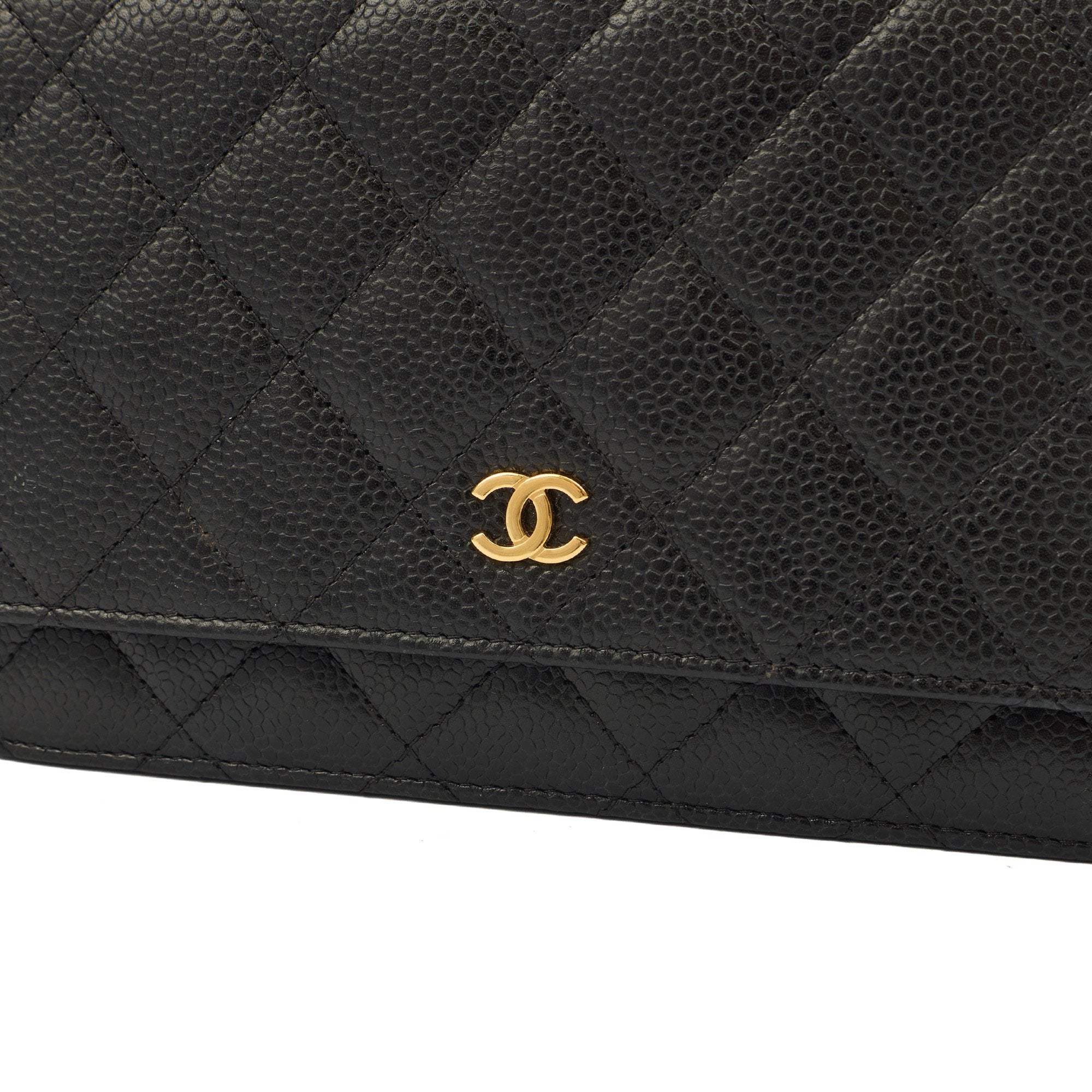 Chanel Cross Body Wallet on Chain in Black, Caviar Leather — Lifestyle View
