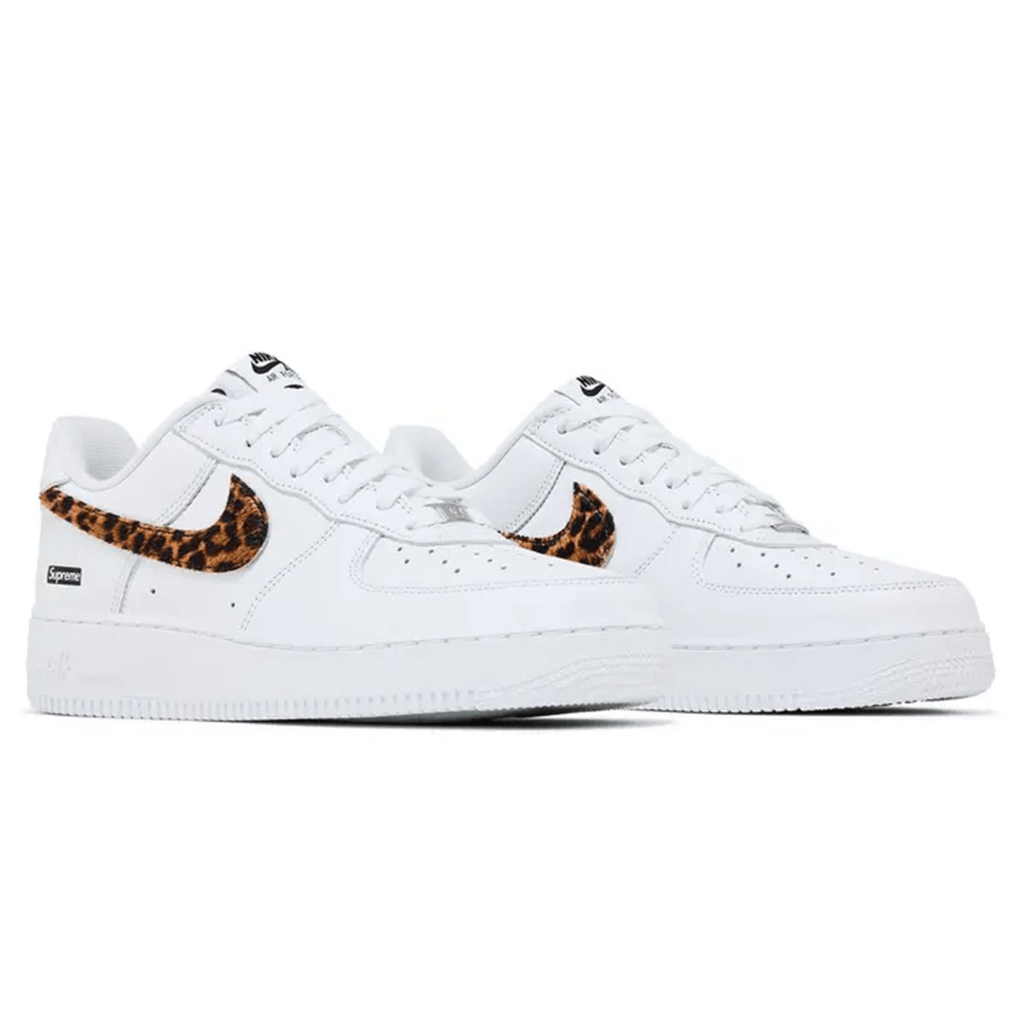Supreme x GOODENOUGH x Nike Air Force 1 Low 'White Cheetah Print' — UK 3 | EU 35.5 | US 3.5 — Top View