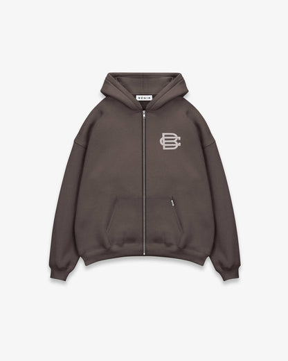 Bénir Club Match Day Zip Hoodie - Storm — XS — Front View