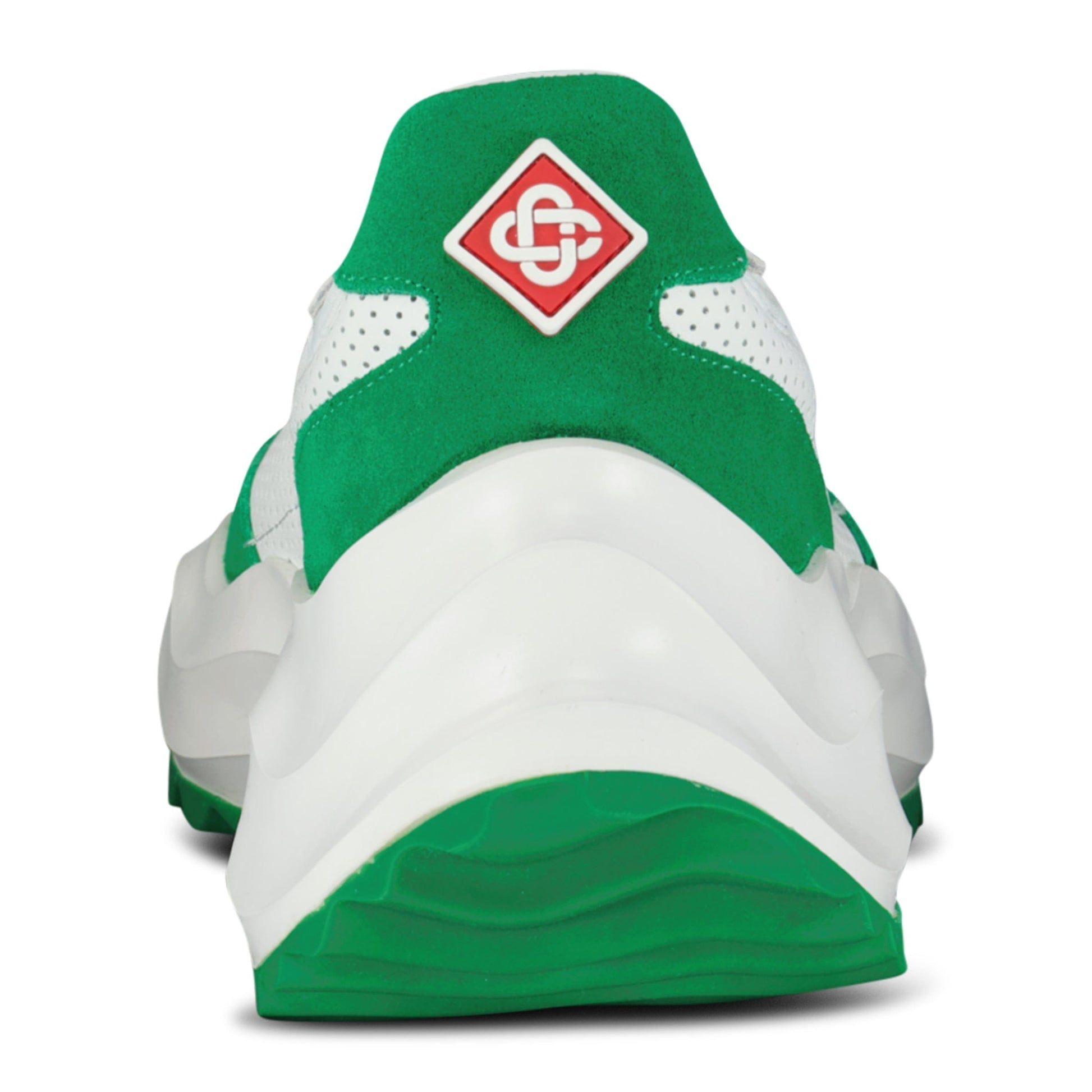 Casablanca Atlantis Chunky Sneakers White & Green — UK7.5 — Top View