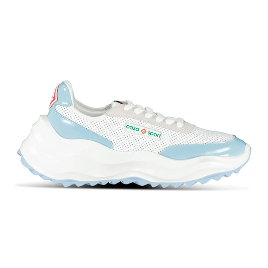 Casablanca Atlantis Chunky Sneakers White & Baby Blue — UK7.5 — Front View