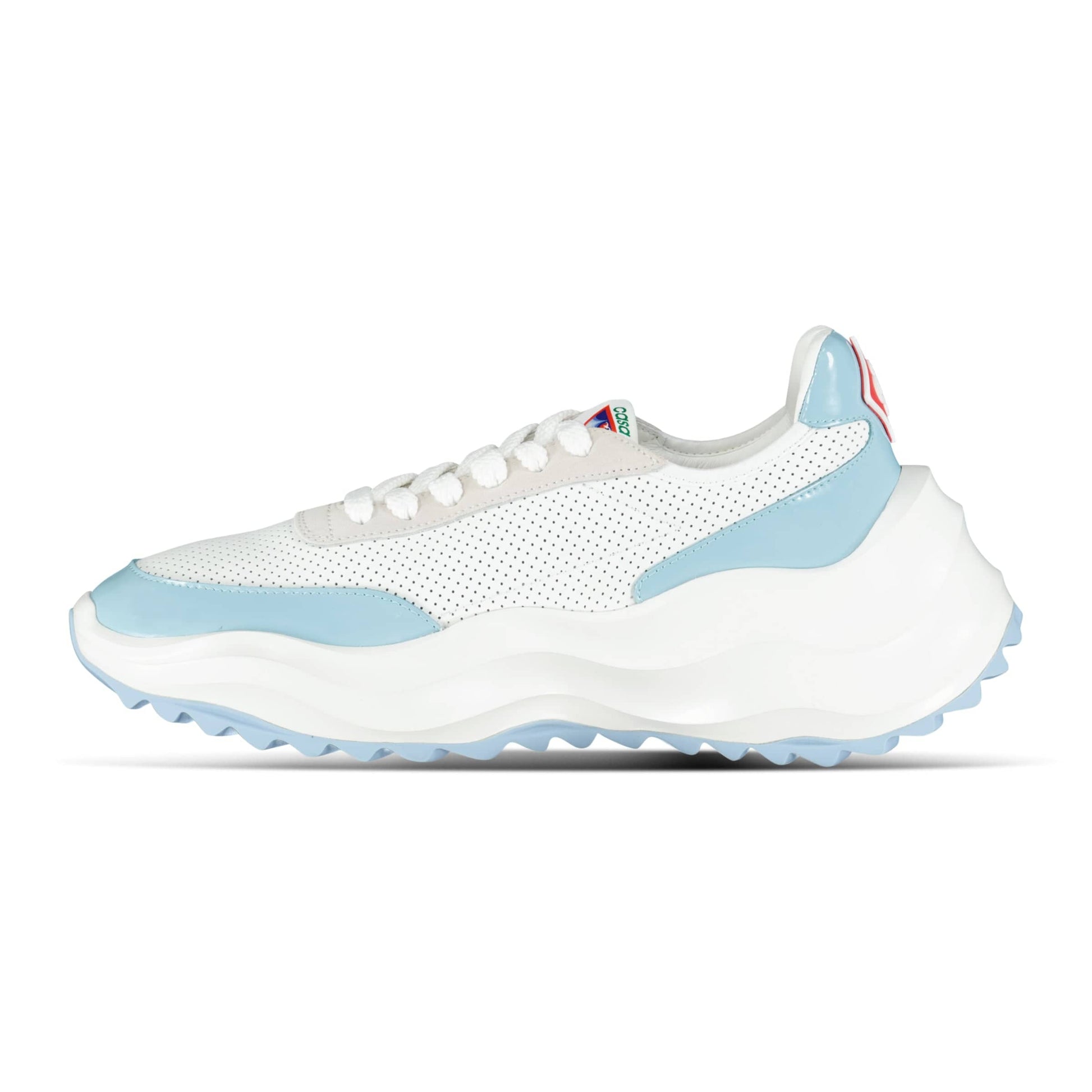 Casablanca Atlantis Chunky Sneakers White & Baby Blue — UK7.5 — Back View