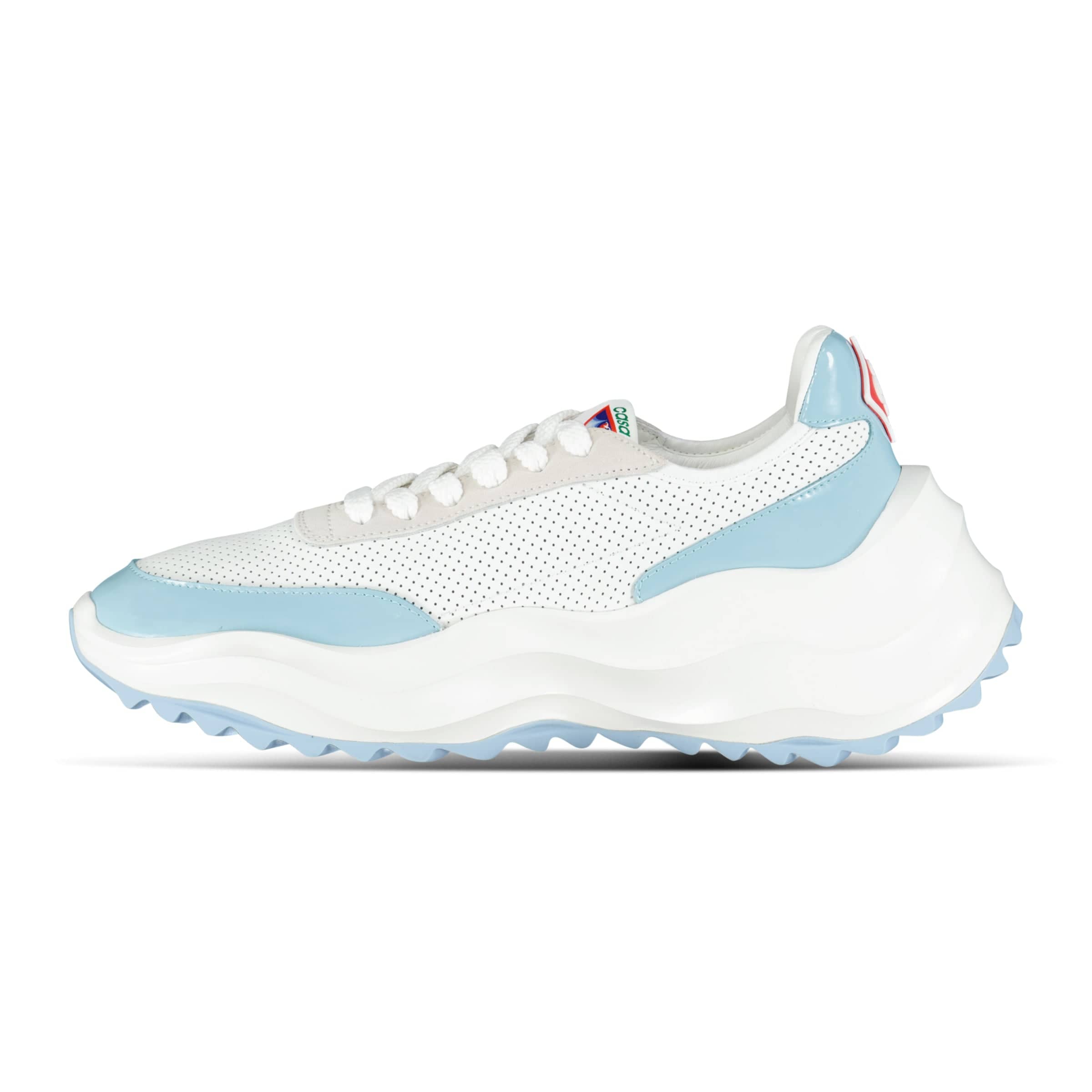 Casablanca Atlantis Chunky Sneakers White & Baby Blue — UK7.5 — Back View