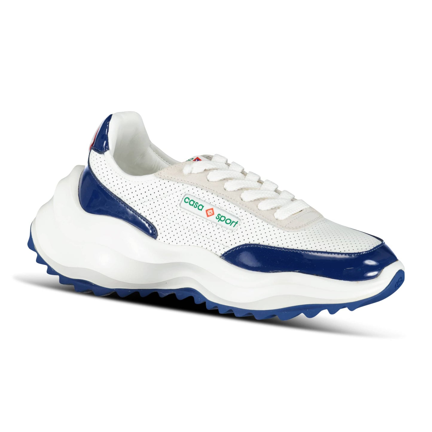 Casablanca Atlantis Chunky Sneakers White & Navy — UK7 — Side View