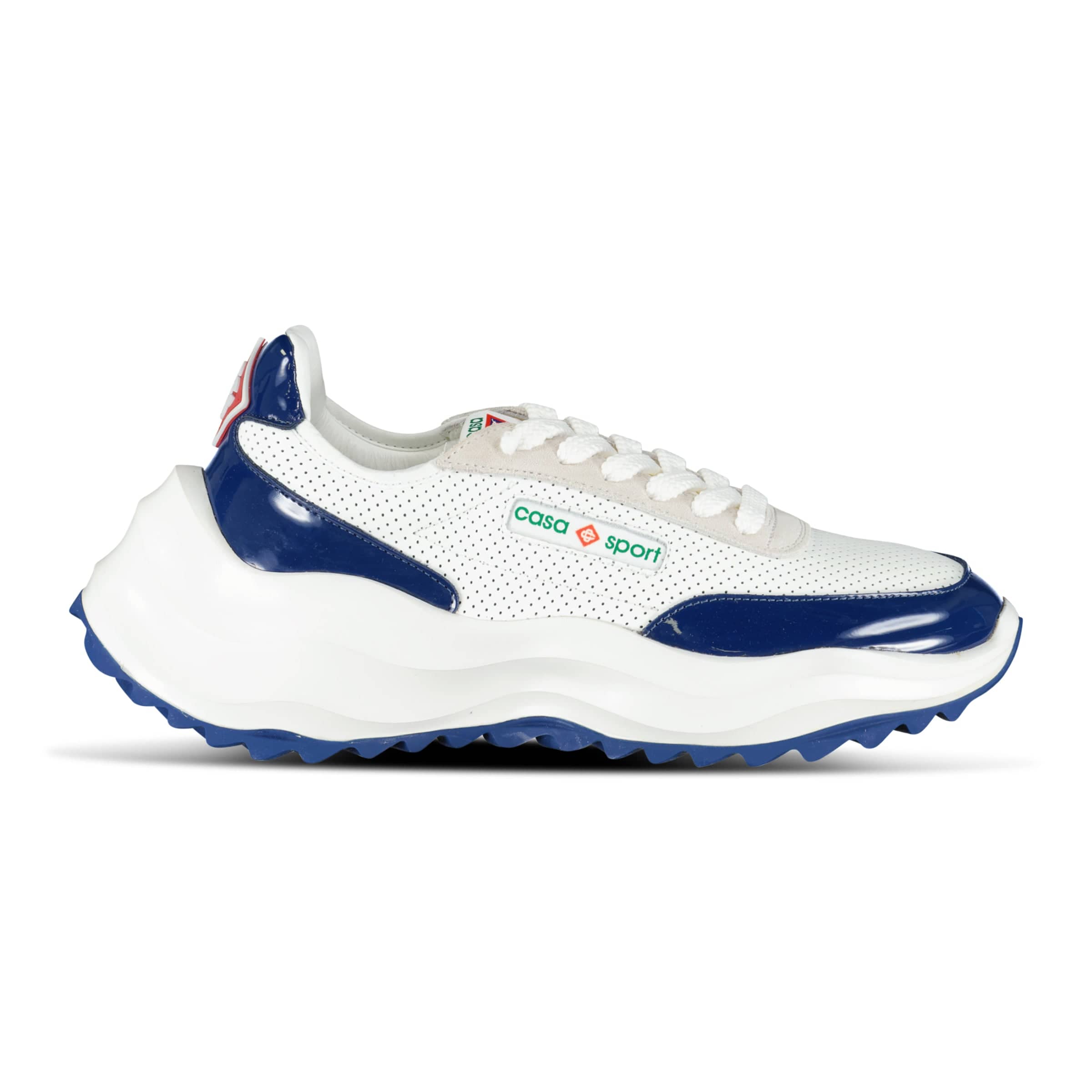 Casablanca Atlantis Chunky Sneakers White & Navy — UK7 — Front View