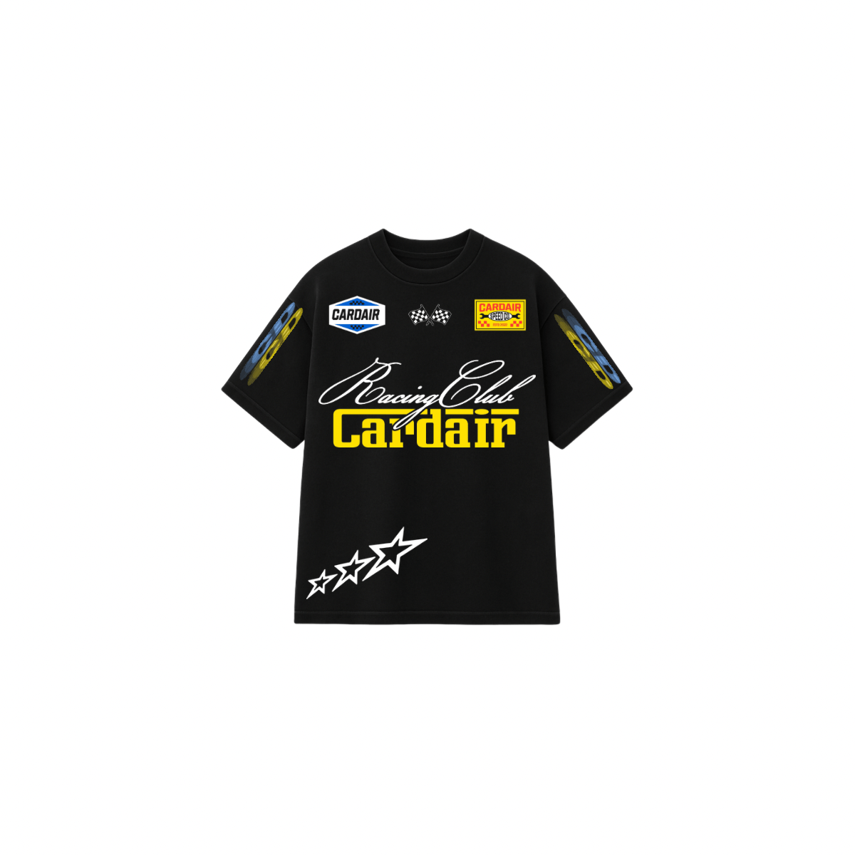 Cardair Racing Club T Shirt - Black — XS — Front View
