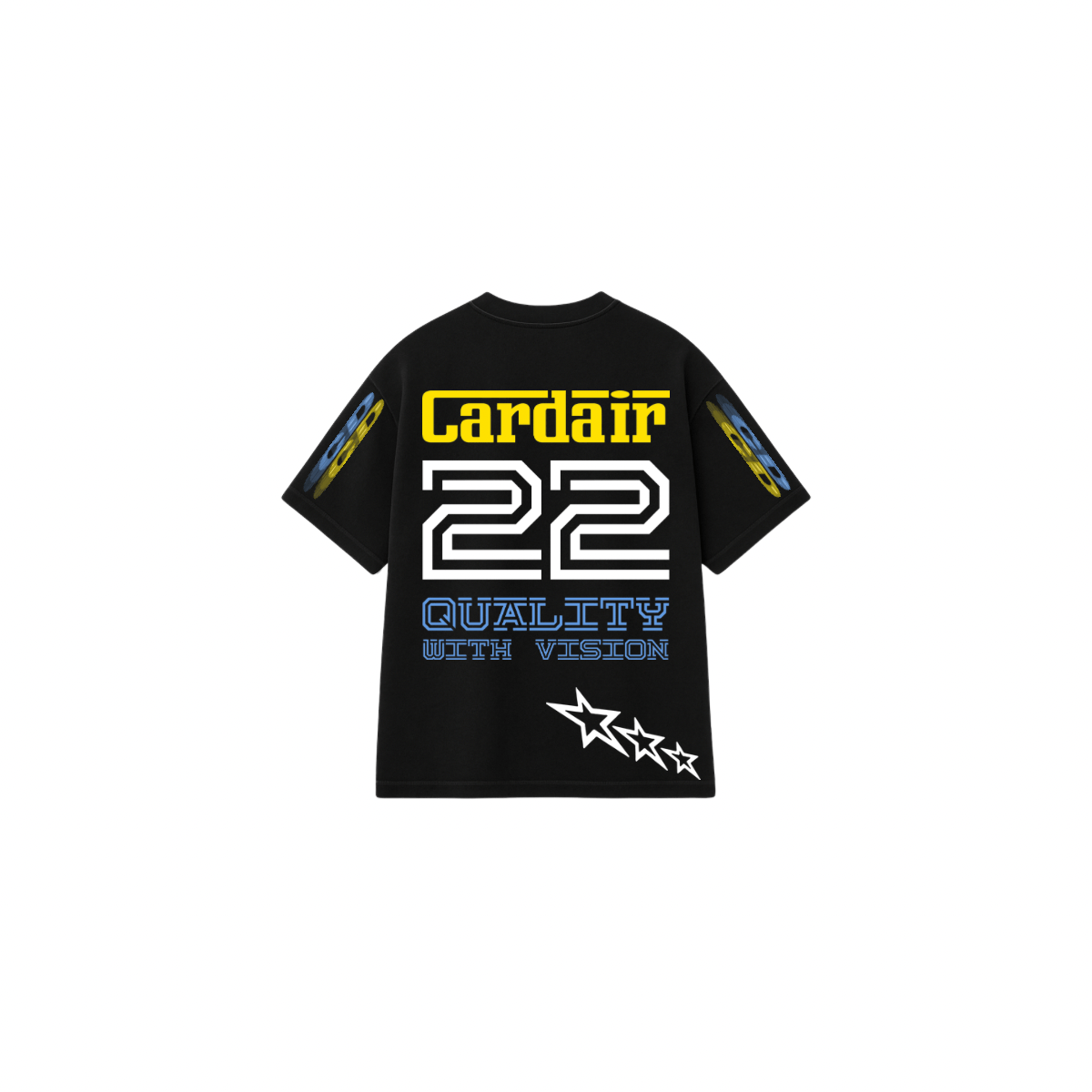 Cardair Racing Club T Shirt - Black — XS — Top View