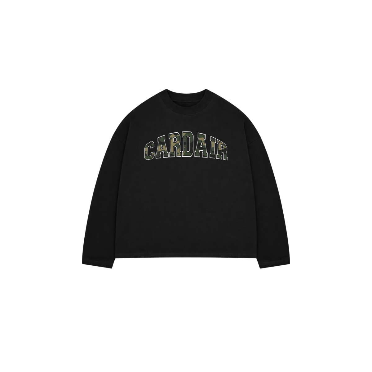 Cardair Camo Cardair Long Sleve - Black — S — Front View