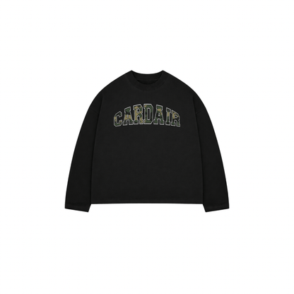 Cardair Camo Cardair Long Sleve - Black — S — Front View