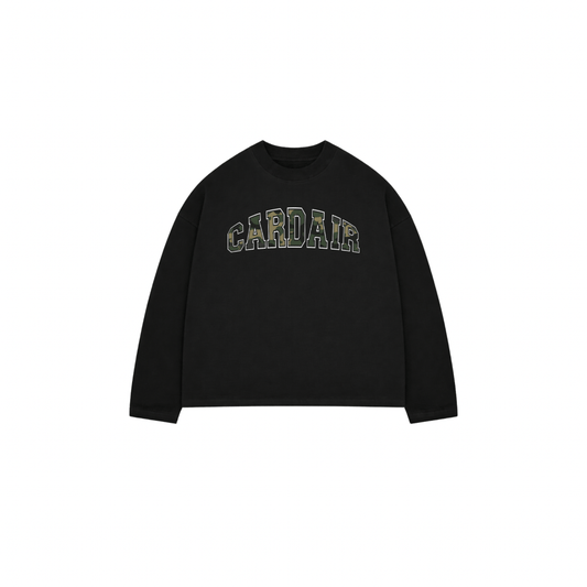 Cardair Camo Cardair Long Sleve - Black — S — Front View