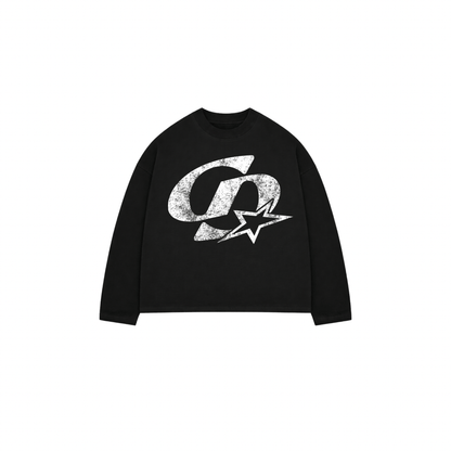 Cardair CD Star Long Sleeve T Shirt - Black — S — Front View