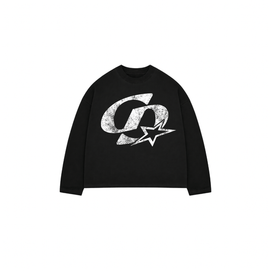 Cardair CD Star Long Sleeve T Shirt - Black — S — Front View