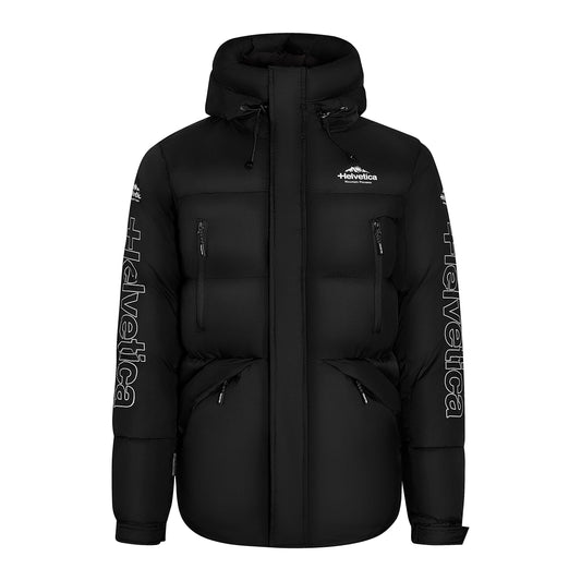 Helvetica Mountain Pioneers Himalaya Hooded Parka Jacket — S — Front View
