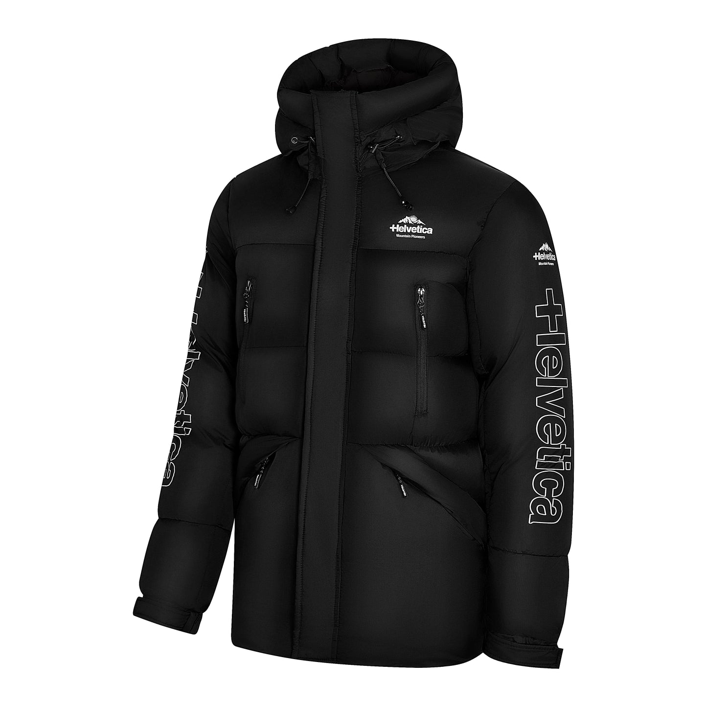 Helvetica Mountain Pioneers Himalaya Hooded Parka Jacket — S — Side View