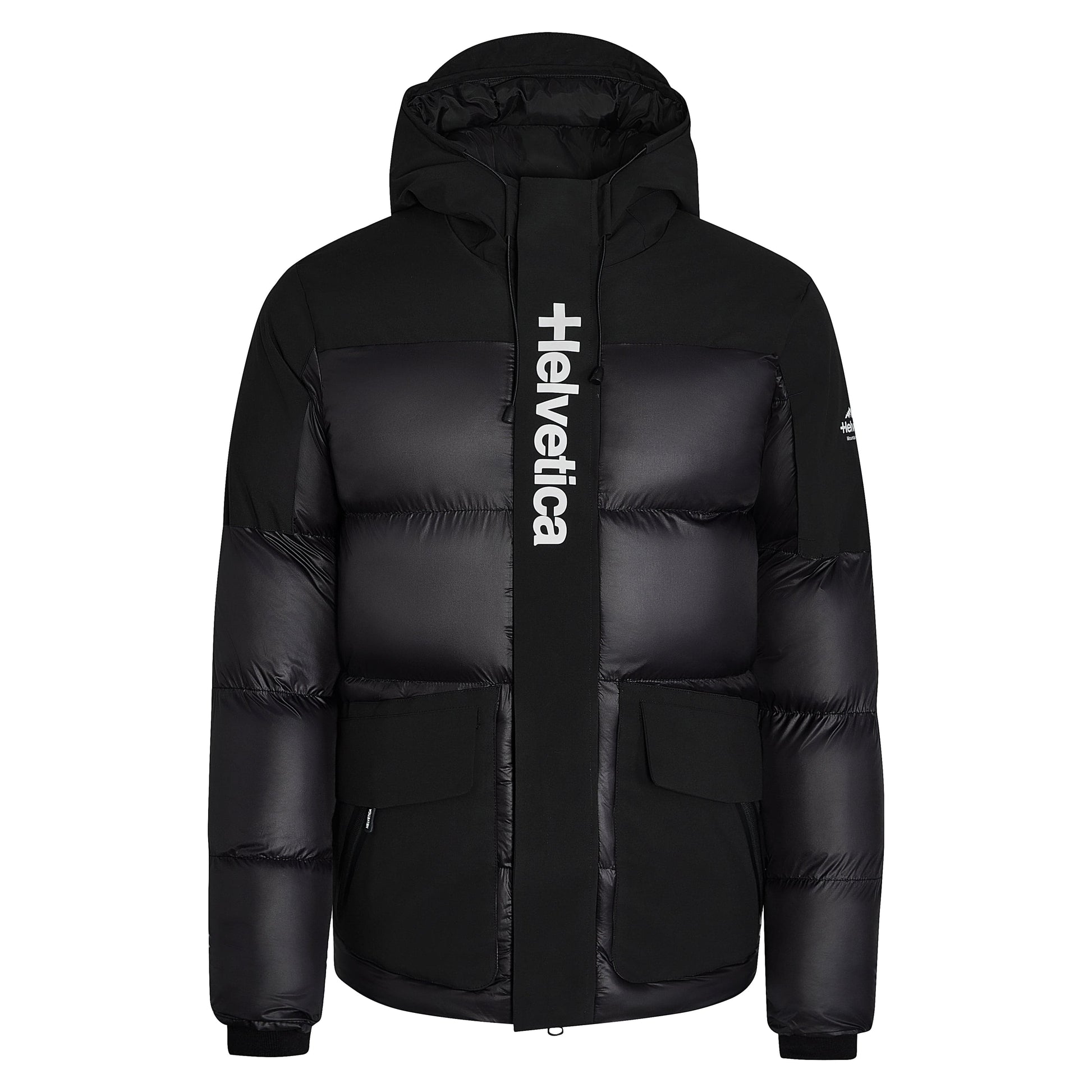 Helvetica Mountain Pioneers Queyras Hooded Down Jacket — S — Front View