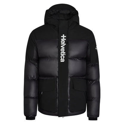 Helvetica Mountain Pioneers Queyras Hooded Down Jacket — S — Front View