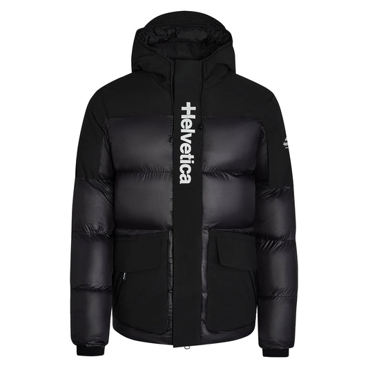 Helvetica Mountain Pioneers Queyras Hooded Down Jacket — S — Front View