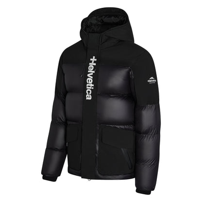 Helvetica Mountain Pioneers Queyras Hooded Down Jacket — S — Side View