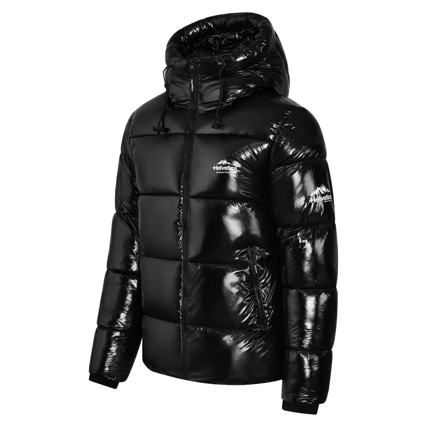Helvetica Mountain Pioneers Viber Hooded Down Jacket — S — Side View