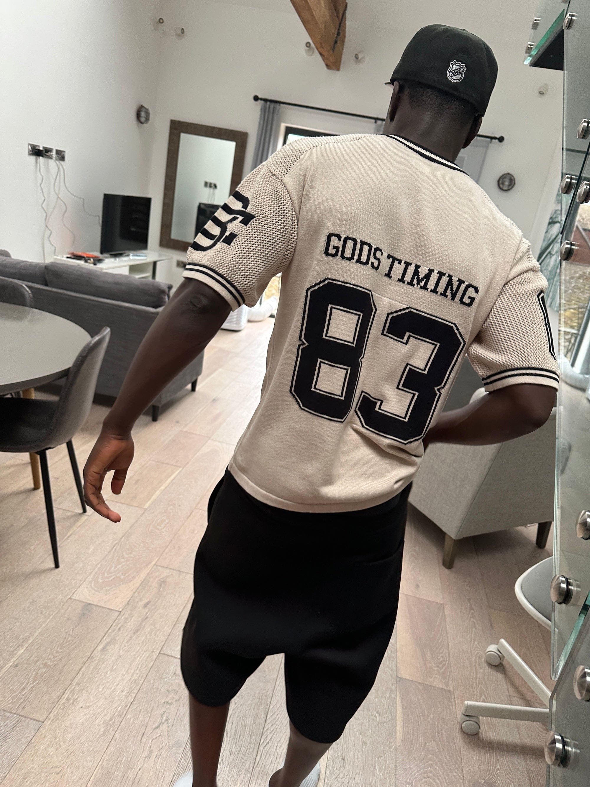 Benir Clothing God’s Timing 83 knit Jersey - Cream — XS — Back View
