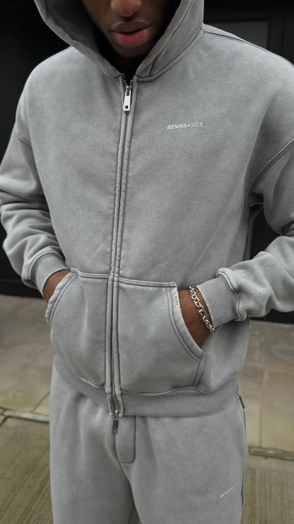Bénir Club Basics Hoodie - Charcoal — XS — Back View