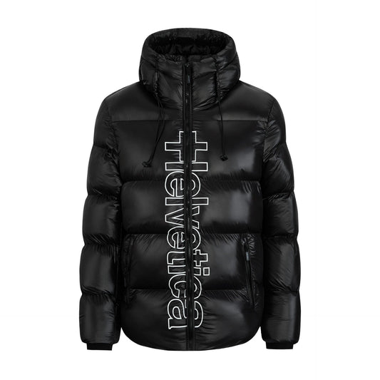 Helvetica Mountain Pioneers Silver 2 Hooded Down Jacket — S — Front View