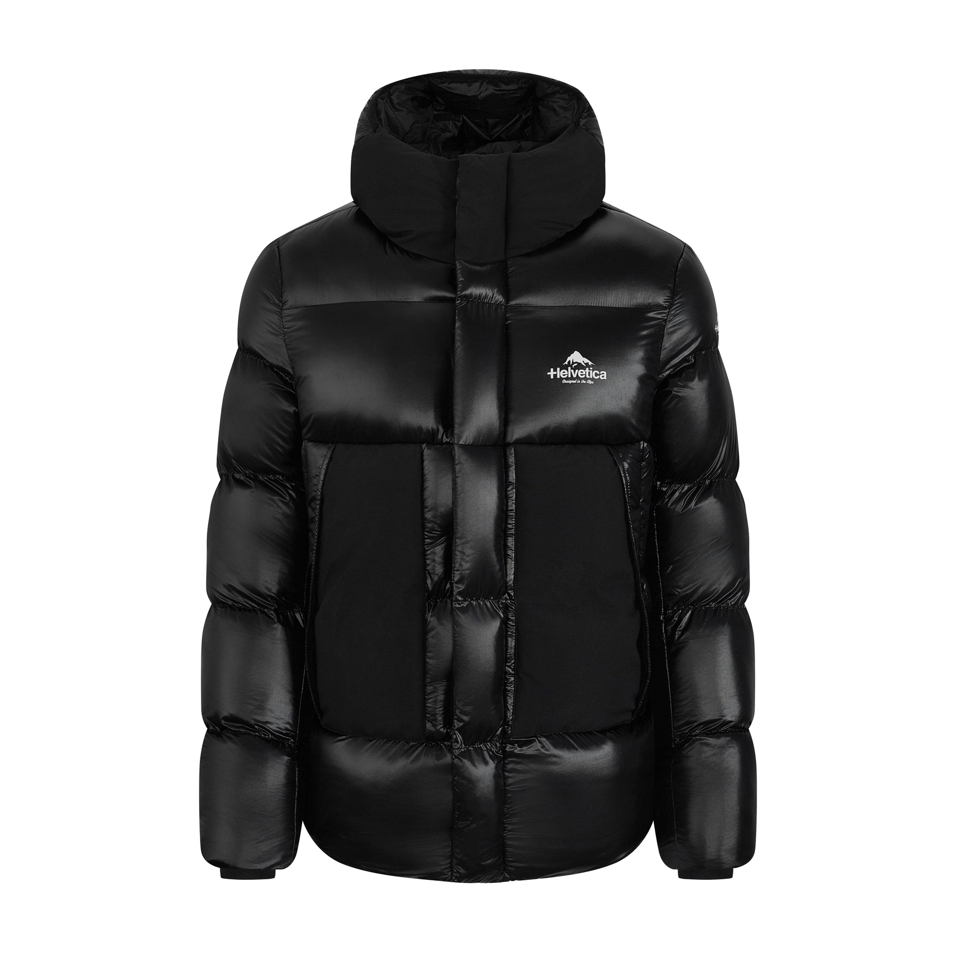 Helvetica Mountain Pioneers PINTO2 Hooded Down Jacket — S — Front View