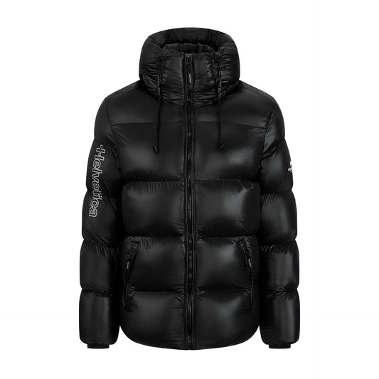 Helvetica Mountain Pioneers Summit Hooded Down Jacket — S — Front View