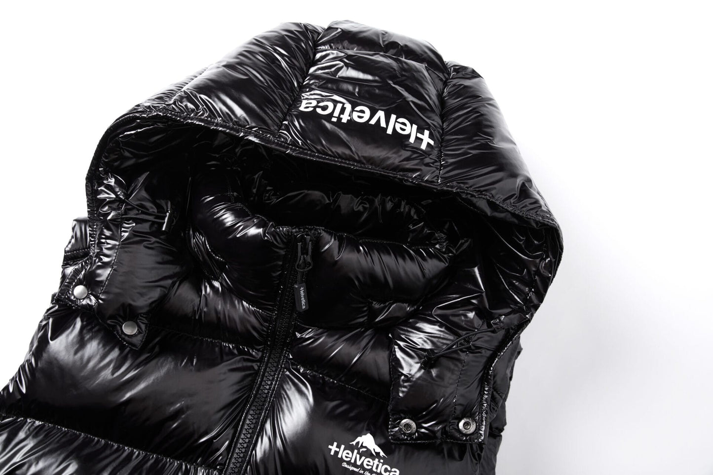 Helvetica Mountain Pioneers Space Sleeveless Hooded Jacket — S — Alternate View 7