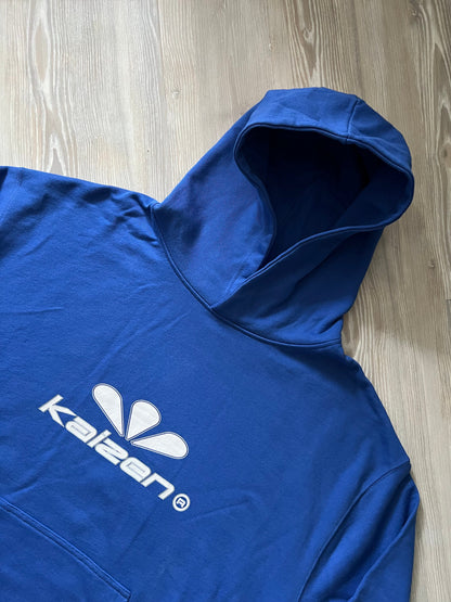 KAIZEN MARKET SUNRISE HOODIE COBALT BLUE — SMALL — Side View